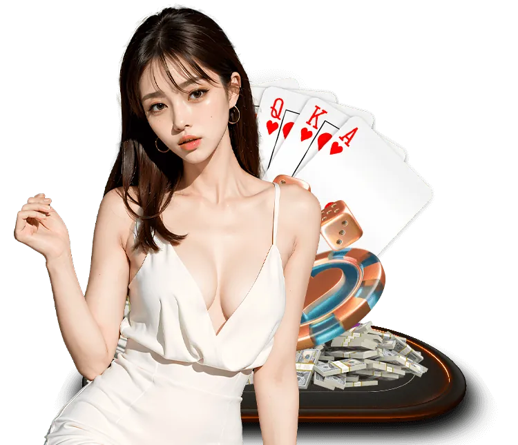 Bàn Poker với chip và bài tại 86win